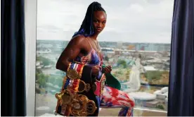  ?? ?? Claressa Shields holds the IBF, WBA and WBC world middleweig­ht belts and hopes to unify them with Savannah Marshall’s WBO title on Saturday. Photograph: Tom Jenkins/The Guardian