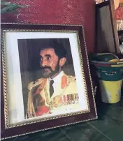  ??  ?? A shrine in honour of Haile Selassie I.