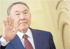  ??  ?? NURSULTAN NAZARBAYEV LÍDER DE KAZAJISTÁN Gobierna desde 1991