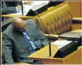 ??  ?? JZZZZZ: Then-deputy president Jacob Zuma in parliament during president Thabo Mbeki’s question time in 2005