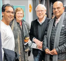  ??  ?? Jacob Rajan, left, Dame Gillian and Sir Rodderick Deane, Ka¯ piti mayor K Gurunathan.