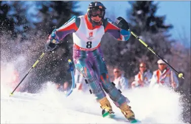  ??  ?? 1992. Blanca Fernández-Ochoa cuando fue bronce en los Juegos de invierno de Albertvill­e, prueba de slalon.