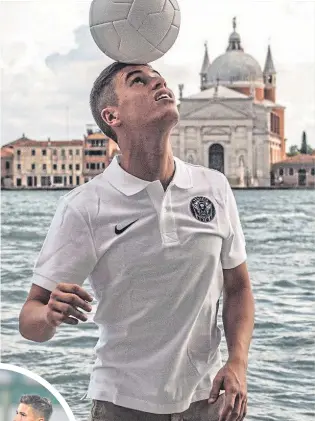  ??  ?? Scotland starlet Harvey St Clair in Venice and in action for Venezia in Serie B (inset)