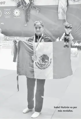  ??  ?? Isabel Huitrón va por más medallas.