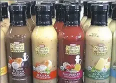  ??  ?? Giant Eagle also offers Nature’s Basket salad dressing.