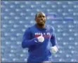  ?? ADRIAN KRAUS — THE ASSOCIATED PRESS ?? Buffalo Bills running back LeSean McCoy works out prior to an NFL football game against the Carolina Panthers, Thursday in Orchard Park, N.Y.