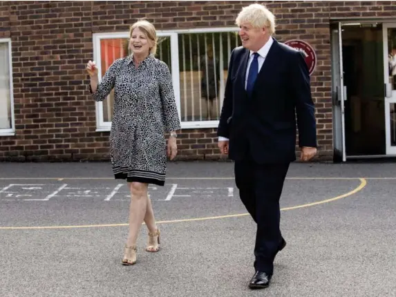  ?? (PA) ?? Boris Johnson visits a school in the capital yesterday