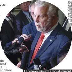  ??  ?? Le premier ministre a reçu durement le résultat dans Louis-Hébert