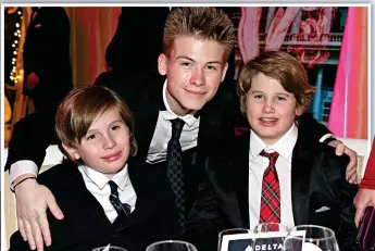  ?? ?? Children: Sharon Stone’s adopted sons Quinn, Roan and Laird in 2017. Right: The actress said some women were made to feel like ‘failures’