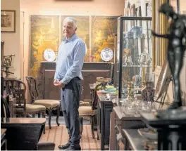  ?? Photo / Michael Craig. ?? Murdoch McLennan in his Parnell antiques shop.