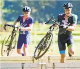  ?? MORNING CALL FILE PHOTO ?? Werner Freymann (right) of Flourtown competes in last year’s Nittany Lion Cross cyclocross race at the velodrome. The center’s new executive director previously co-owned the US Gran Prix of Cyclocross.
