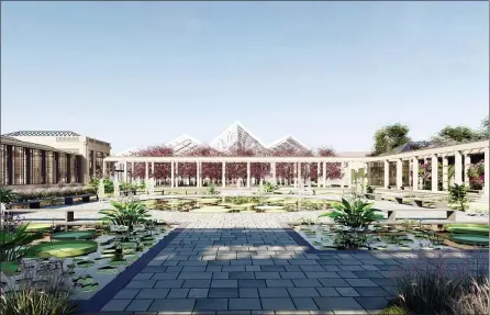  ?? SUBMITTED PHOTO ?? Am architect’s rendering of a 32,000-square-foot glasshouse that will be built at Longwood Gardens as part of a $250million expansion and renovation project.