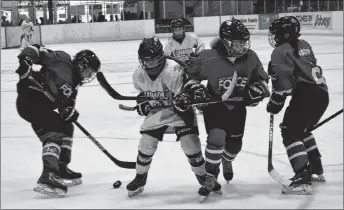  ?? KEVIN ADSHADE/THE NEWS ?? The Northern Subway Selects Peewee AA girls won its division at the annual Subway Cup tournament at the Pictou County Wellness Centre this past weekend. Here, Mya MacDonald is shown on the rush against Metro West Force on Oct. 26 in a 2-2 tie.