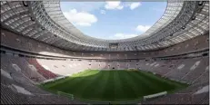  ??  ?? This June 28, 2017, file photo shows the refurbishe­d Luzhniki stadium in Moscow, Russia, where the opening match and final of the World Cup will be played. AP Photo/denIs tyRIn