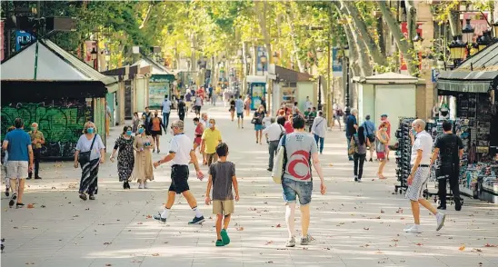  ?? EFE ?? Las Rambla con sus caracterís­ticas casetas