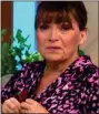  ?? ?? MISHAP: Lorraine Kelly was chatting to guests