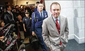  ?? J. SCOTT APPLEWHITE / ASSOCIATED PRESS ?? Budget Director Mick Mulvaney, at Capitol Hill on Tuesday, wrote a memo telling officials to limit comments to informatio­n in the Budget Blueprint.
