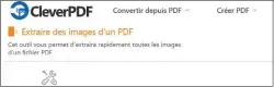  ?? ?? CleverPDF récupère toutes les images associées à un fichier PDF.