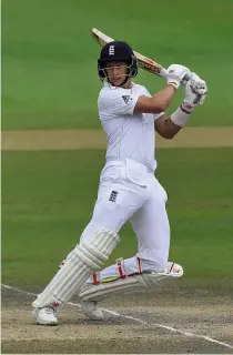  ??  ?? Root in Test action (above) against Pakistan at Old Trafford in 2016. He scored 254 and 71 in England’s crushing 330-run victory