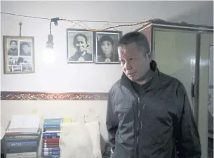  ?? AP ?? In this 2015 photo, Gao Zhisheng walks in a cave home where he is confined in China’s Shanxi province. His plight shows what activists say is a drasticall­y deteriorat­ing situation for rights campaigner­s under the rule of President Xi Jinping.