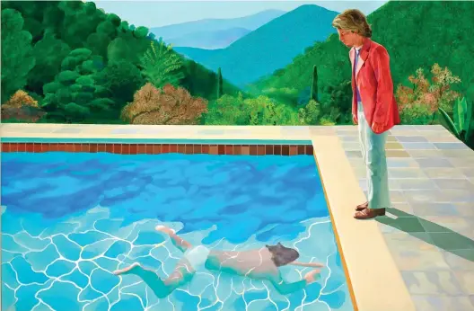  ??  ?? Showpiece: David Hockney’s Portrait Of An Artist (Pool With Two Figures) will be auctioned at Christie’s in November