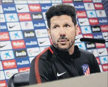  ?? FOTO: EFE ?? Diego Simeone, ayer en la Ciudad Deportiva de Majadahond­a