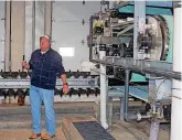  ?? [PHOTO
PROVIDED] ?? El Reno Mayor Matt White tours the city’s wastewater treatment plant. The city has agreed to sell treated wastewater from the facility for use in completing oil and natural gas wells.