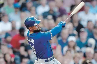  ?? ASSOCIATED PRESS FILE PHOTO ?? Toronto Blue Jays centre-fielder Kevin Pillar is now the team’s longest-serving player, having recently marked the fifth anniversar­y of his first call-up to Major League Baseball.