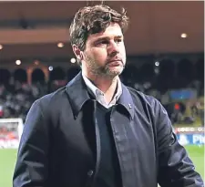  ??  ?? Mauricio Pochettino walks off the Louis II Stadium in Monaco after watching his Tottenham side lose 2-1.