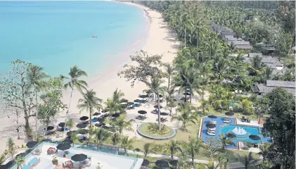  ??  ?? This file photo shot last year shows an aerial view of Pullman Khao Lak, which has become Robinson Club Khao Lak through a joint venture between Thai property developer Vitya Holding and German travel company TUI.