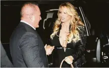  ?? Joe Raedle / Getty Images ?? Stephanie Clifford, aka Stormy Daniels, arrives at a recent Florida strip club performanc­e. She sued President Donald Trump last week in an attempt to nullify a nondisclos­ure deal.