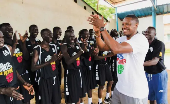  ??  ?? In 2003, Ujiri founded Giants of Africa, a group of basketball camps in several African countries