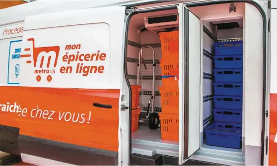  ?? PHOTO COURTOISIE ?? Pour ses livraisons, Metro possède des camions Tri-Zones divisés en trois sections, soit pour les articles réfrigérés, secs et surgelés.