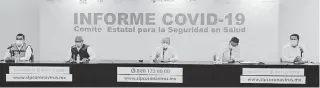  ?? /CORTESÍA S. SALUD ?? de sumar 50 mil casos de Covid19, y con un promedio por encima de 200 nuevos contagios al día