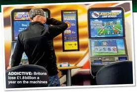  ?? ?? ADDICTIVE: Britons lose £1.8 billion a year on the machines