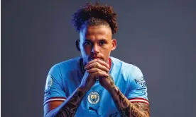  ?? ?? Kalvin Phillips in a Manchester City shirt after his transfer from Leeds was completed. Photograph: Manchester City