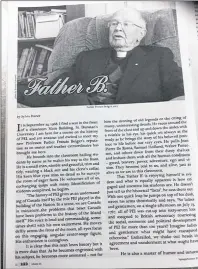  ??  ?? The first page of a story written by Sylvia Poirier on Rev. F.W.P. Bolger which appeared in Red Magazine in 2013.