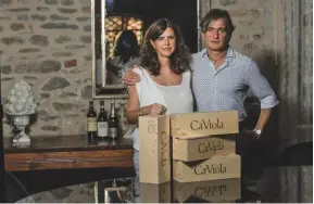  ??  ?? Above: Simonetta and Beppe Caviola, who first bottled his own wines in 1991