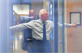  ?? JACK GRUBER/USA TODAY ?? Roger Stone, a former political operative for the Trump campaign, arrives for a federal court hearing Tuesday in Washington.