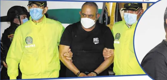  ?? FOTO/EFE ?? Momento de la captura del número uno de la banda criminal del Clan del Golfo, Dairo Antonio Úsuga David (c), alias “Otoniel”.