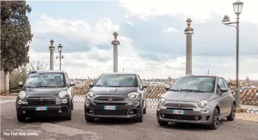  ??  ?? The Fiat 500 family.