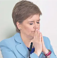  ?? ?? Nicola Sturgeon during the press conference at her Bute House residence yesterday