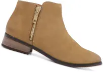  ??  ?? Julianna: Get music fest ready with this rocker girl staple in camel suede.