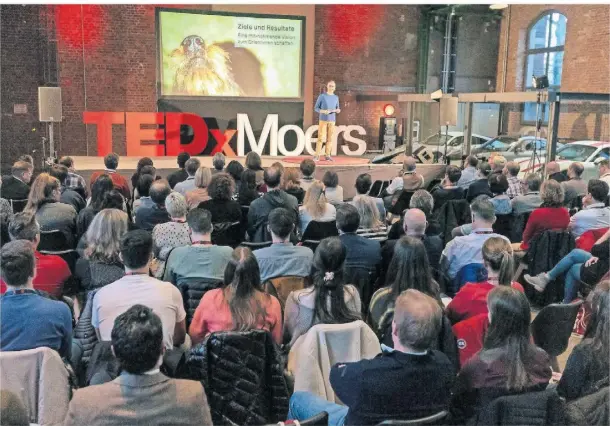  ?? RP-FOTO (ARCHIV): AST ?? Zum dritten Mal findet in Moers eine TEDx-Konferenz statt. Bereits die Premiere im Januar 2020 war ein Erfolg.