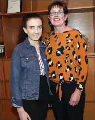  ??  ?? Sinead Johnston with her mother Rosaleen Johnston who was 1st in Mandolin and 2nd in Banjo in the All Iteland Fleadh Fiddle competitio­n.