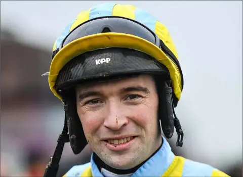  ??  ?? Adamstown jockey Jonathan Moore has his top ride at Cheltenham today (Tuesday) in the Champion Hurdle with Darver Star.