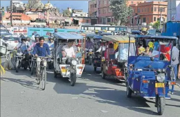  ??  ?? Jaipur city has been divided into eight zones for e-rickshaws.
PRABHAKAR SHARMA/HT