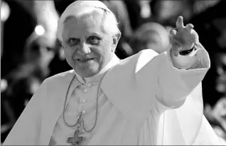  ?? ANDREAS SOLAR / AFP / GETTY IMAGES ?? Pope Benedict XVI has made clearing the image of the Church one of the priorities of his papacy.