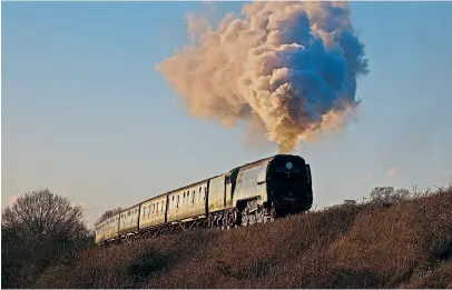  ??  ?? Battle of Britain 4-6-2 No. 34081 92 Squadron departs Bewdley during a photograph­ic charter on March 20, 2017. Many Severn Valley viewpoints will become impossible for photograph­ers without lineside permits. JOHN TITLOW