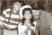  ?? AP FILE ?? “Gilligan’s Island,” starring Bob Denver (left), Dawn Wells and Alan Hale Jr., premiered in 1964 on CBS.